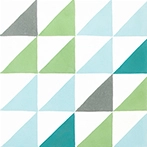 Green blue white cement tiles